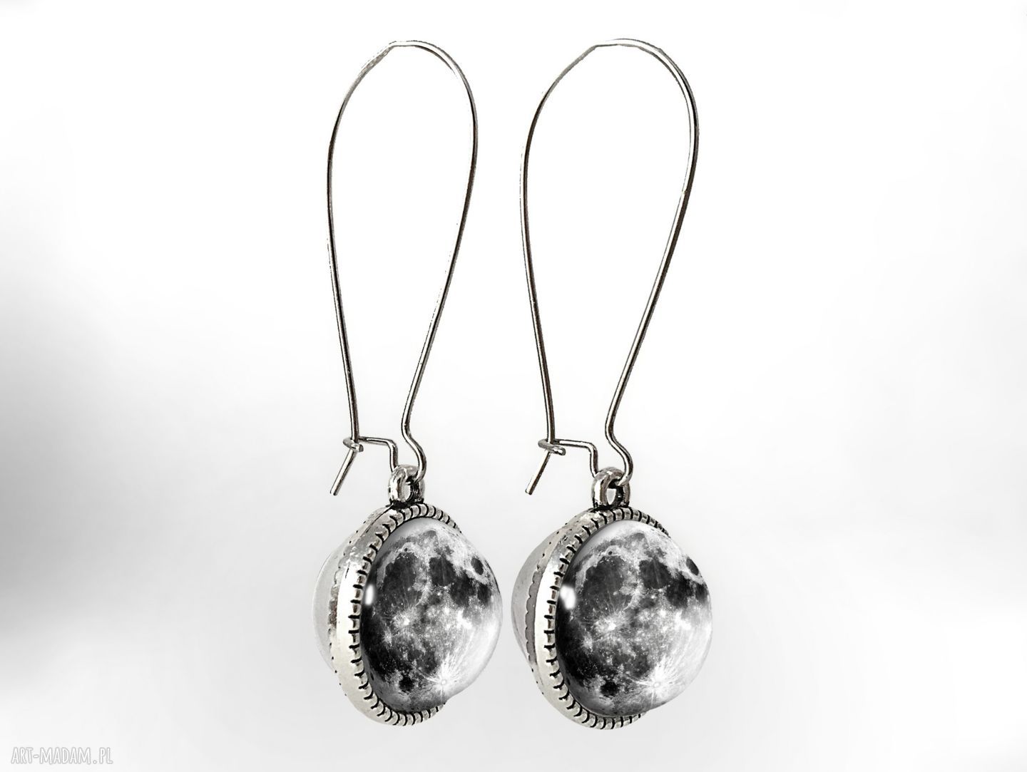 naszyjniki: Kulisty dwustronny medalion Pełnia Księżyca 0108SPS ręcznie wykonane