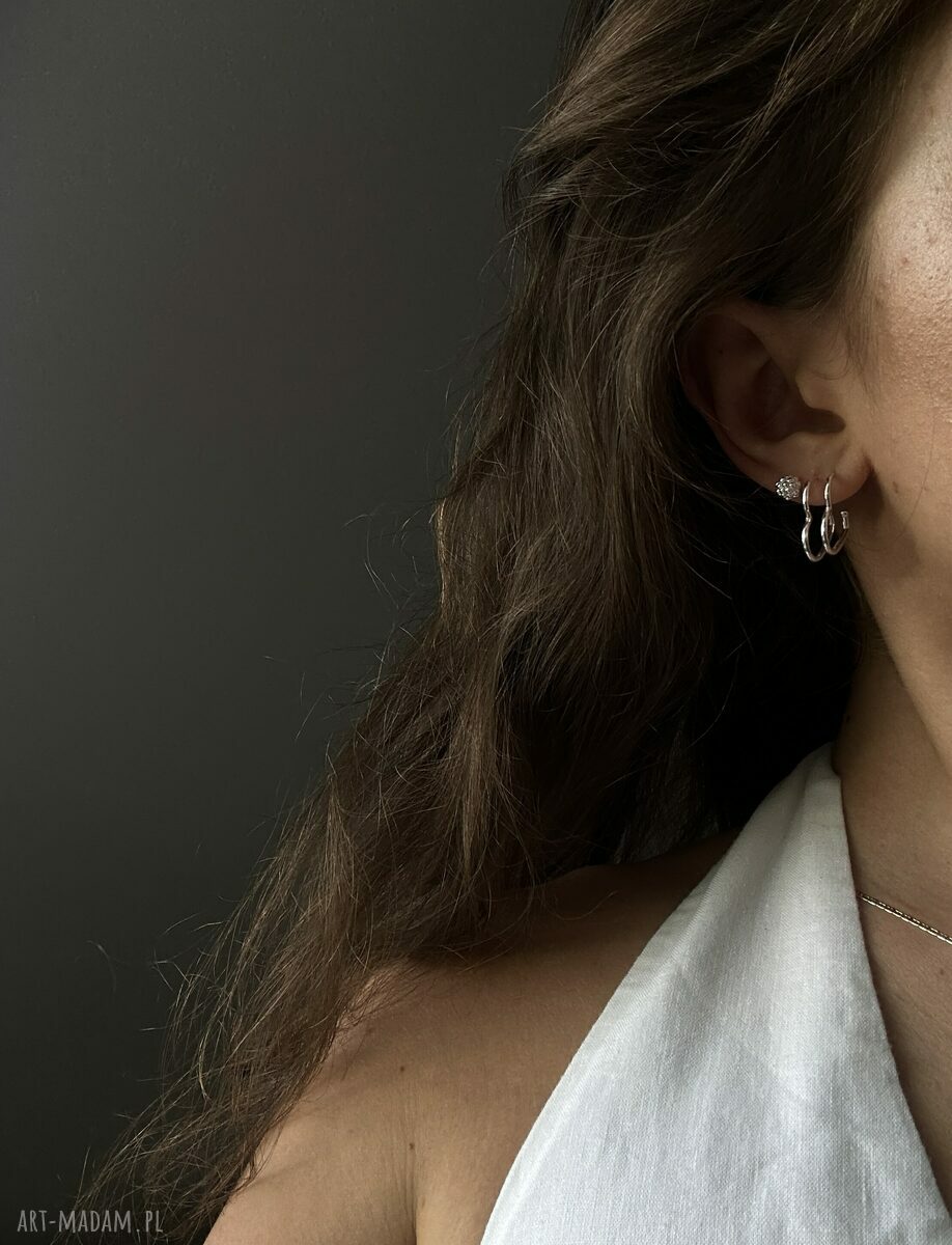 kolczyki: Srebrne kolczyki kuleczki autorskie