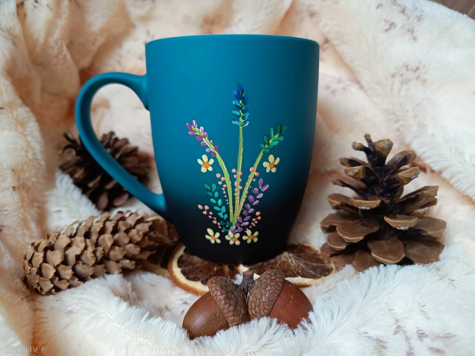 Kuoka ręcznie malowany kubek porcelanowy 300 ml
