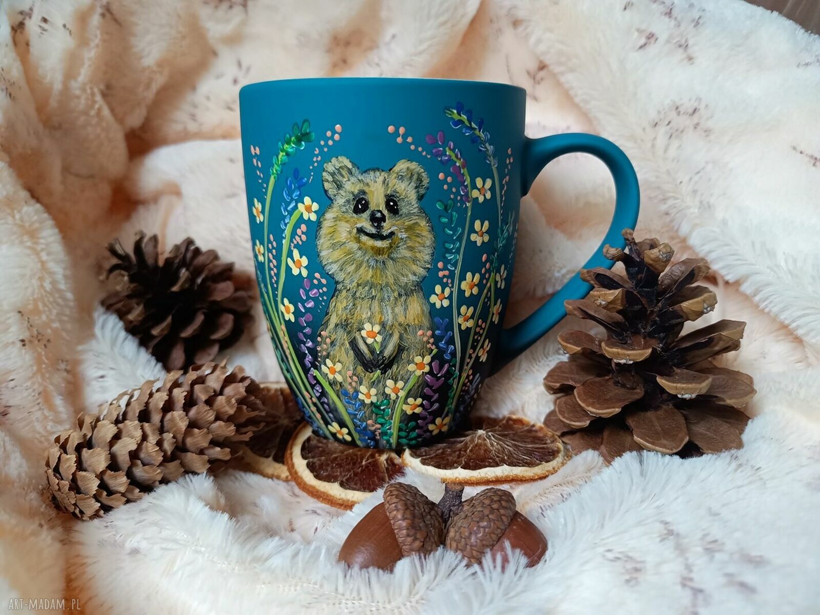 Kuoka ręcznie malowany kubek porcelanowy 300 ml