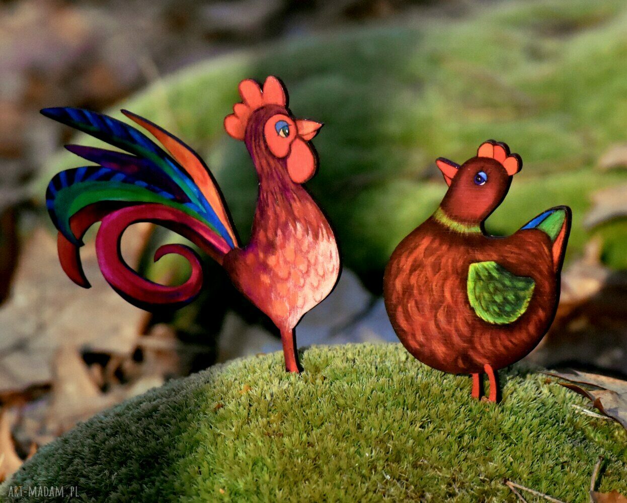 Kurka - magnes na lodówkę ze sklejki 3 mm - rękodzieło Kabuka