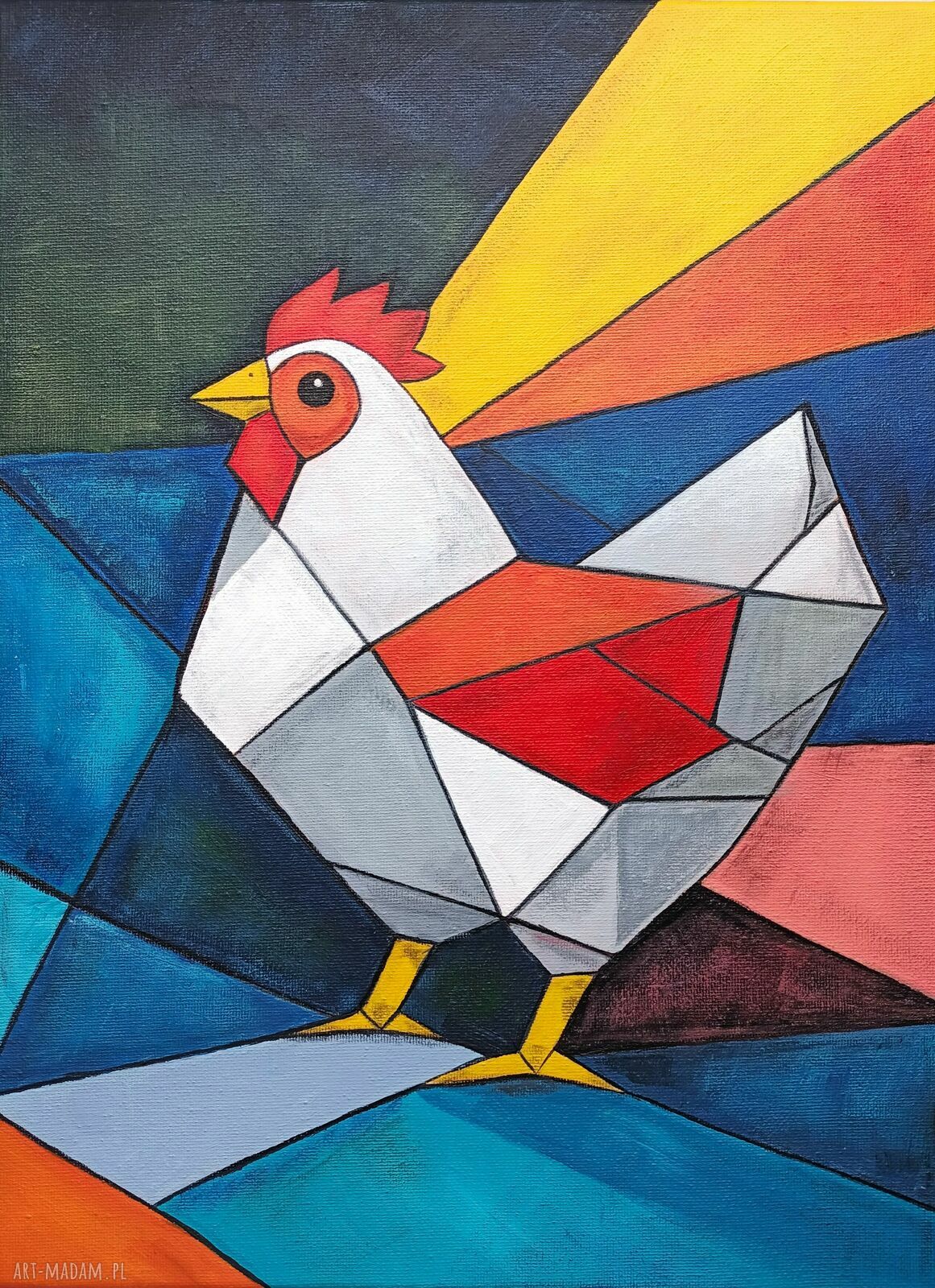 Kurka - obraz akrylowy wielkanocny 30x40 cm