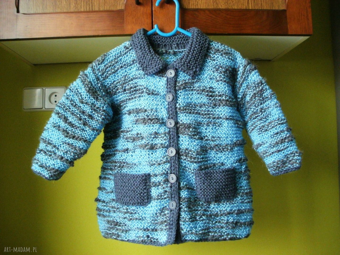 Kurteczka "Ciepły kubraczek" - ciepły sweterek handmade na jesienne spacery