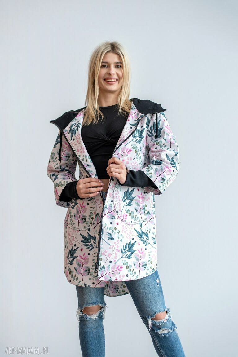 kurtki: Kurtka Spring jasny herbal HandMade