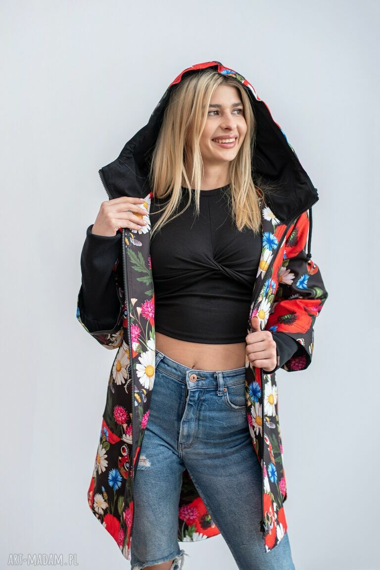 kurtki: Kurtka Spring maki handmade