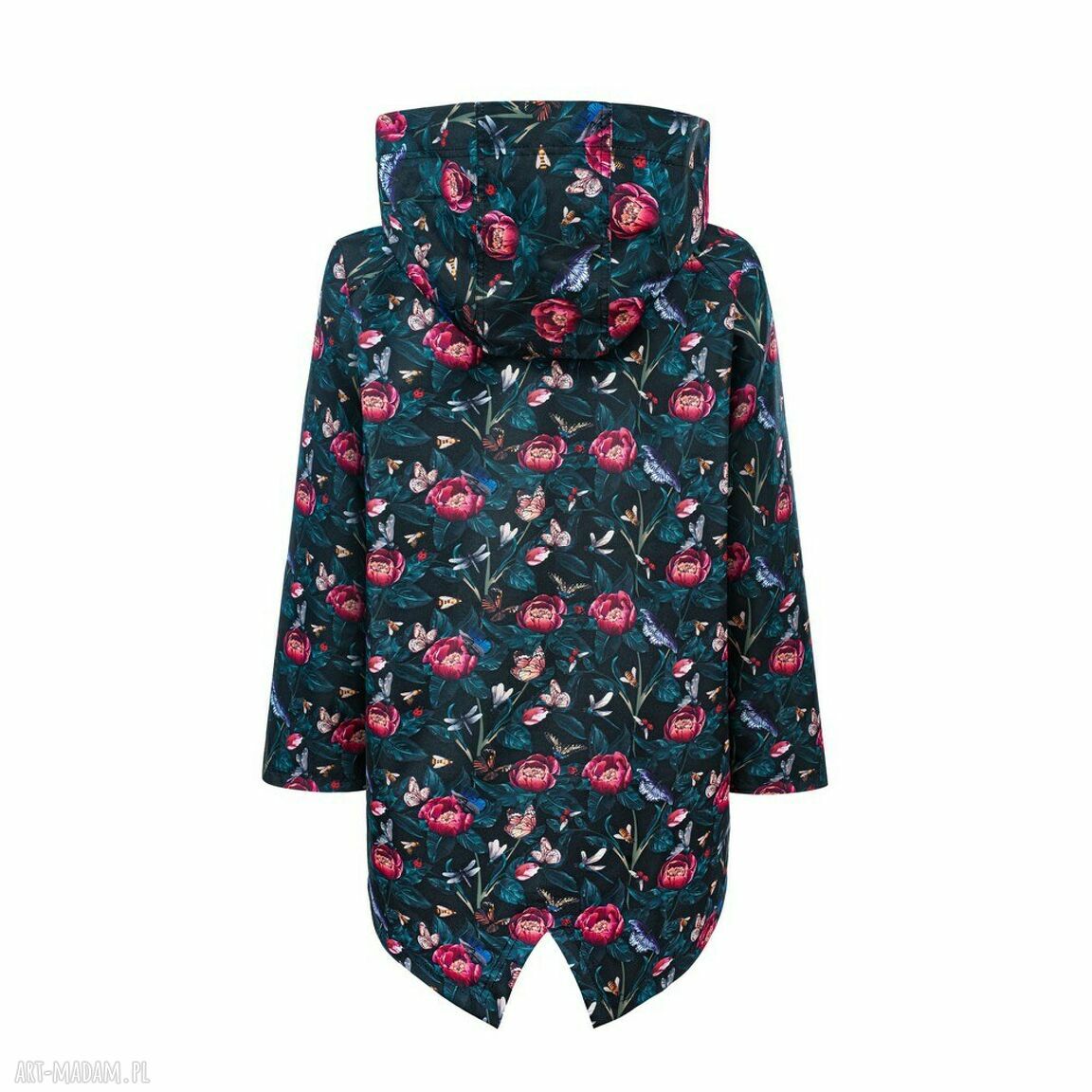 kurtki: Płaszcz przeciwdeszczowy, wodoodporny, kolorowy biedronki handmade