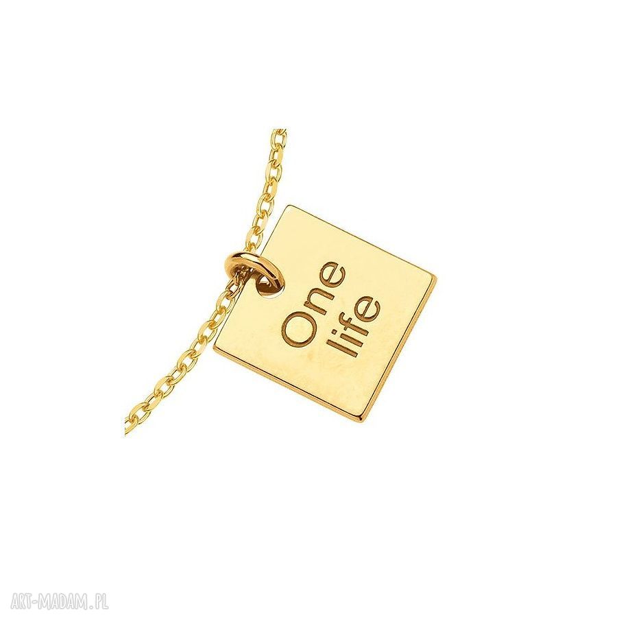 bransoletki: ZŁOTA BRANSOLETKA ONE LIFE ręczne wykonanie