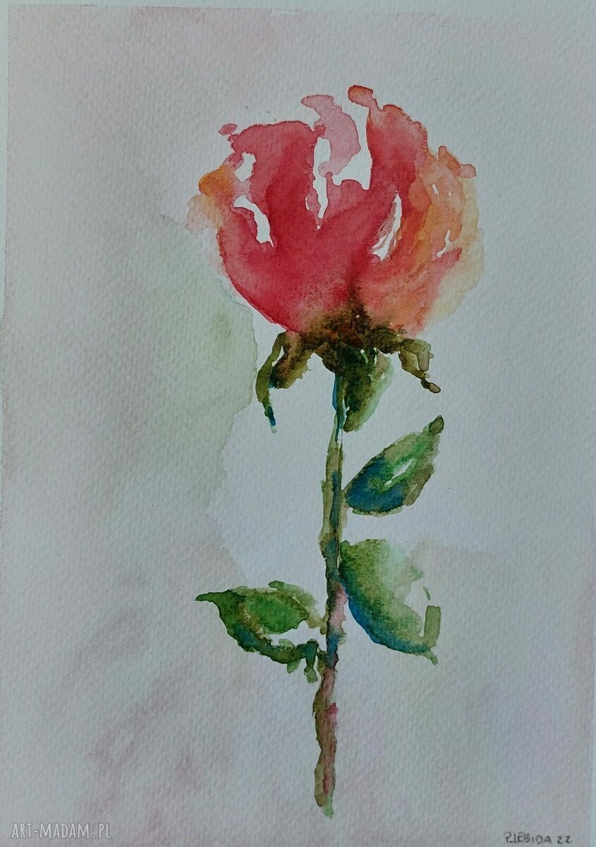 Dwie oryginalne akwarele 18x24 cm - komplet bez oprawy