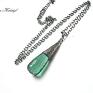 zielone naszyjniki kwarc green quartz -