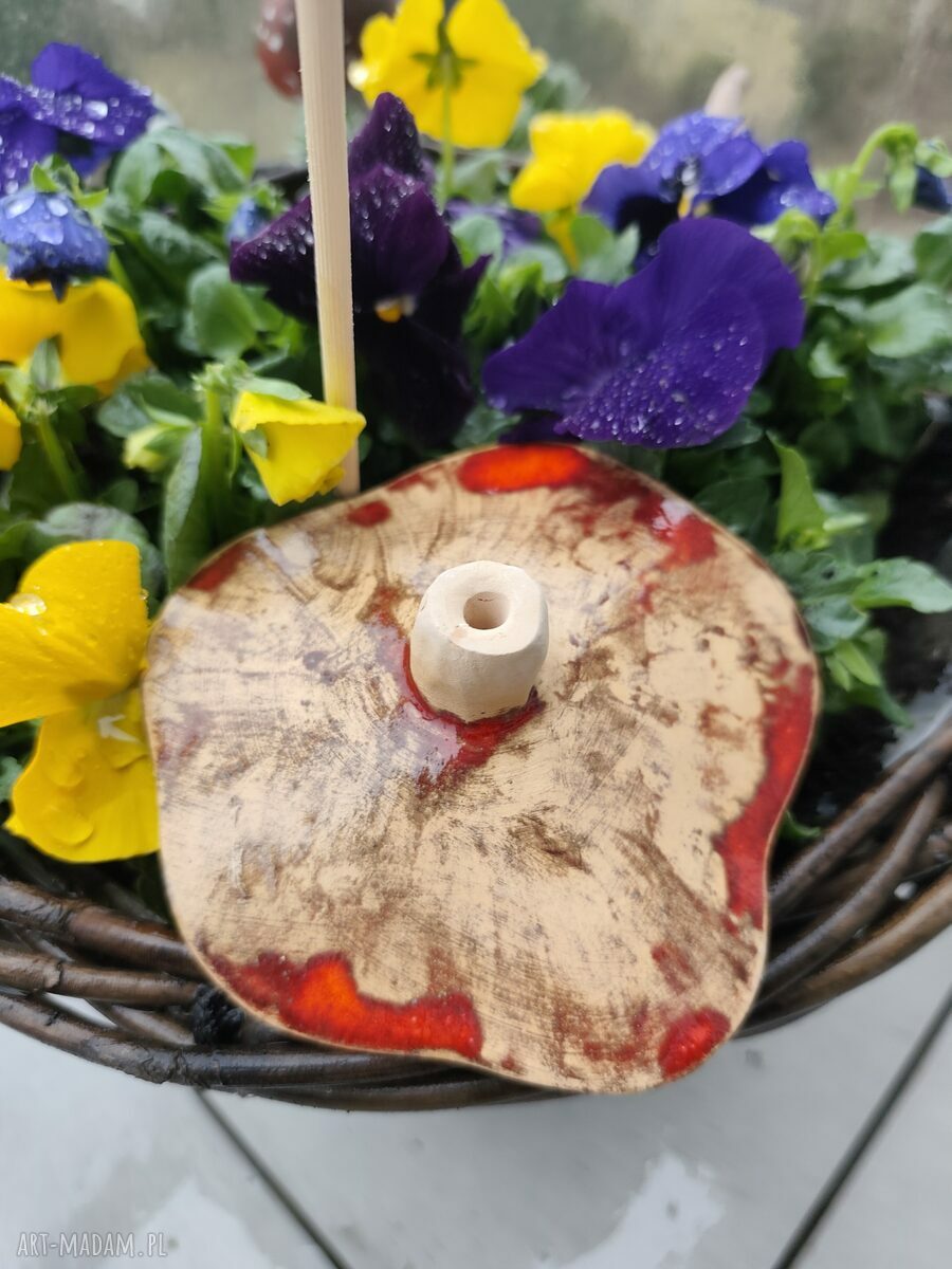 Ceramiczne poidło „Wolna Chwila” w formie kwiatu - na balkon i do ogrodu