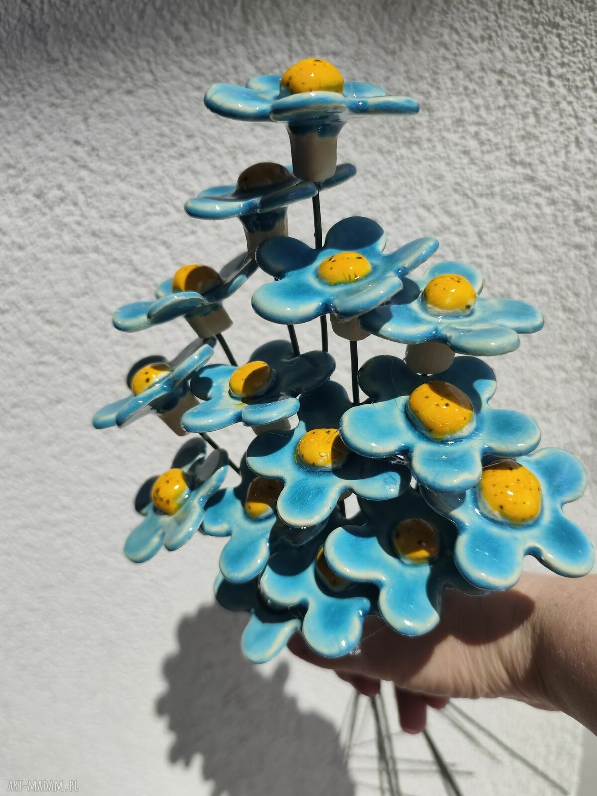Kwiat ceramiczny Wolna Chwila - ręcznie robiony, nie przekwita