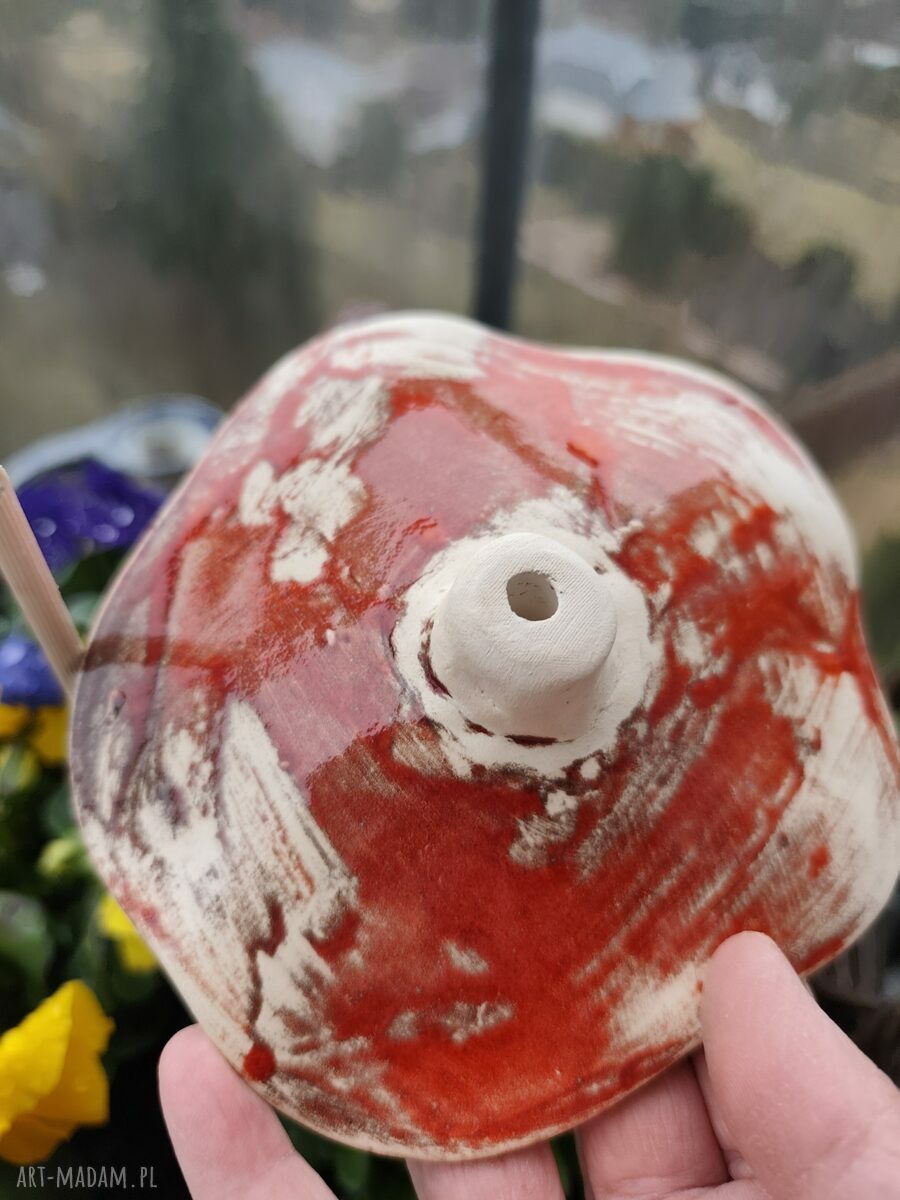 Kwiat ceramiczny - poidło na balkon i do ogrodu