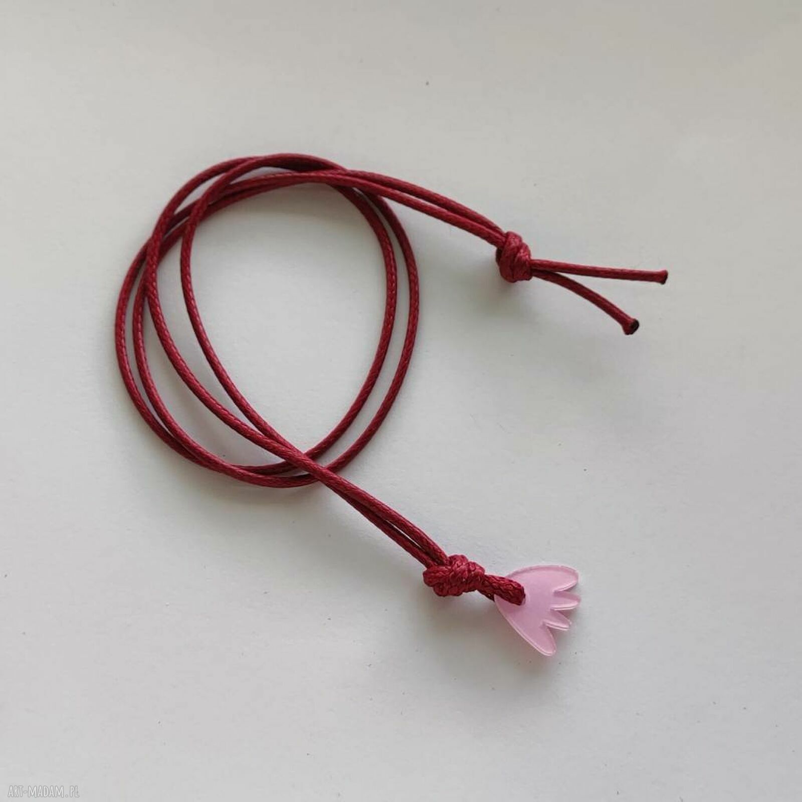 KWIAT - wisiorek handmade na ozdobnym sznurku