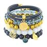 ręcznie zrobione bransoletki jadeit light blue jade & golden hematite