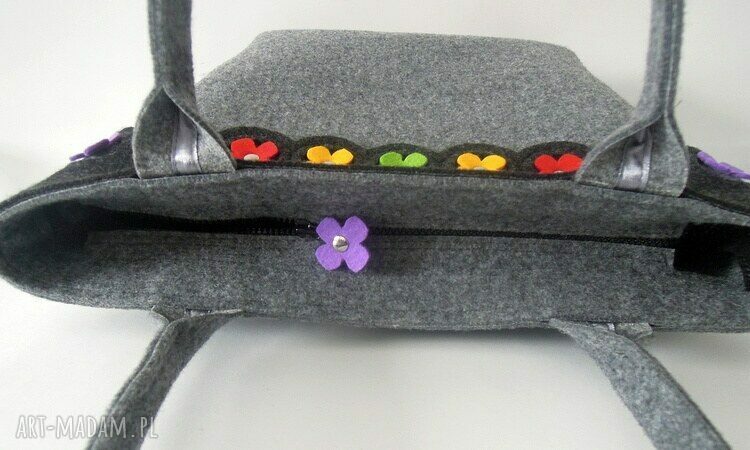 Torebka Filcowa Kuferek Marzenie o Wiośnie... :) hand made