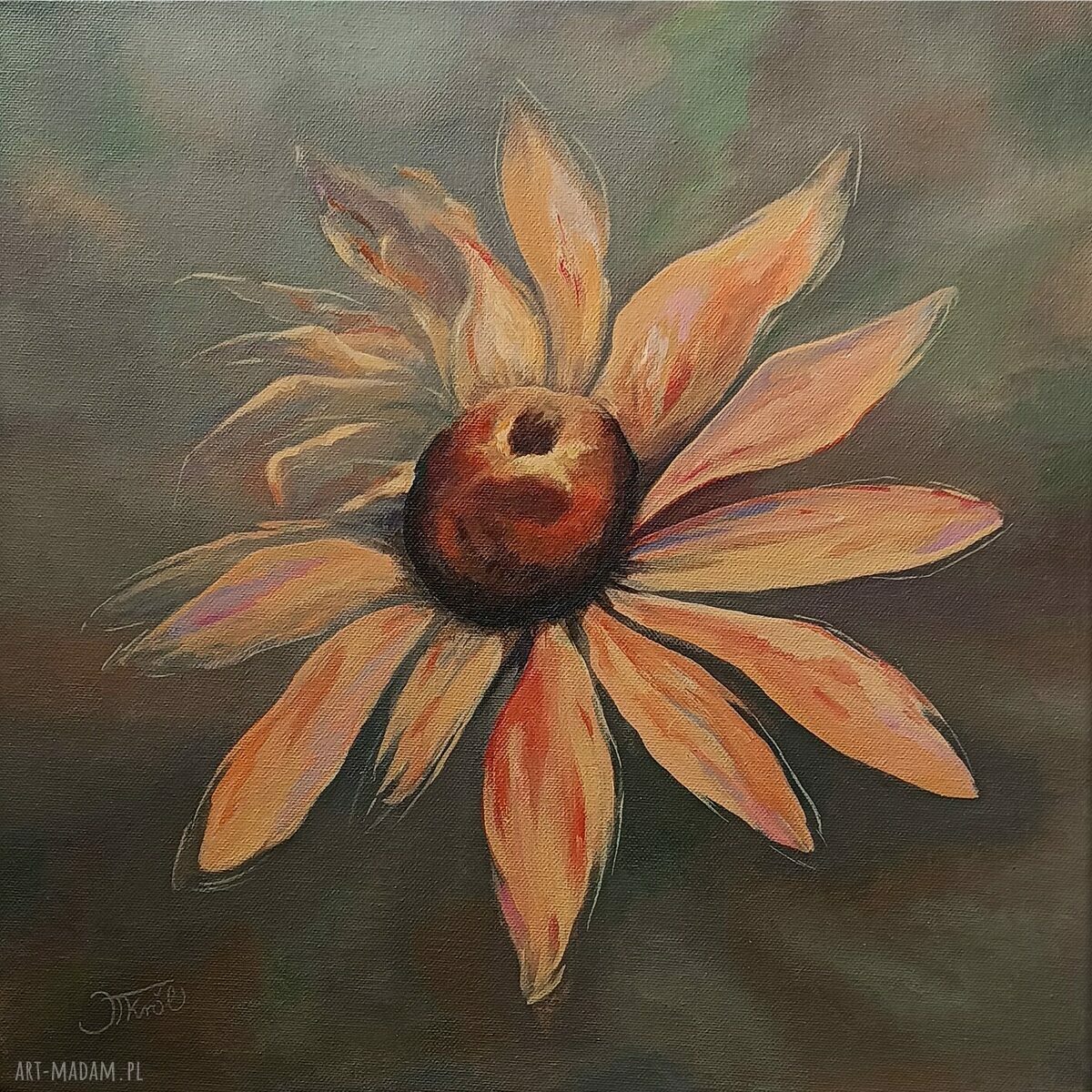 Kwiatowa forma: zestaw 2 obrazów 40x40 cm