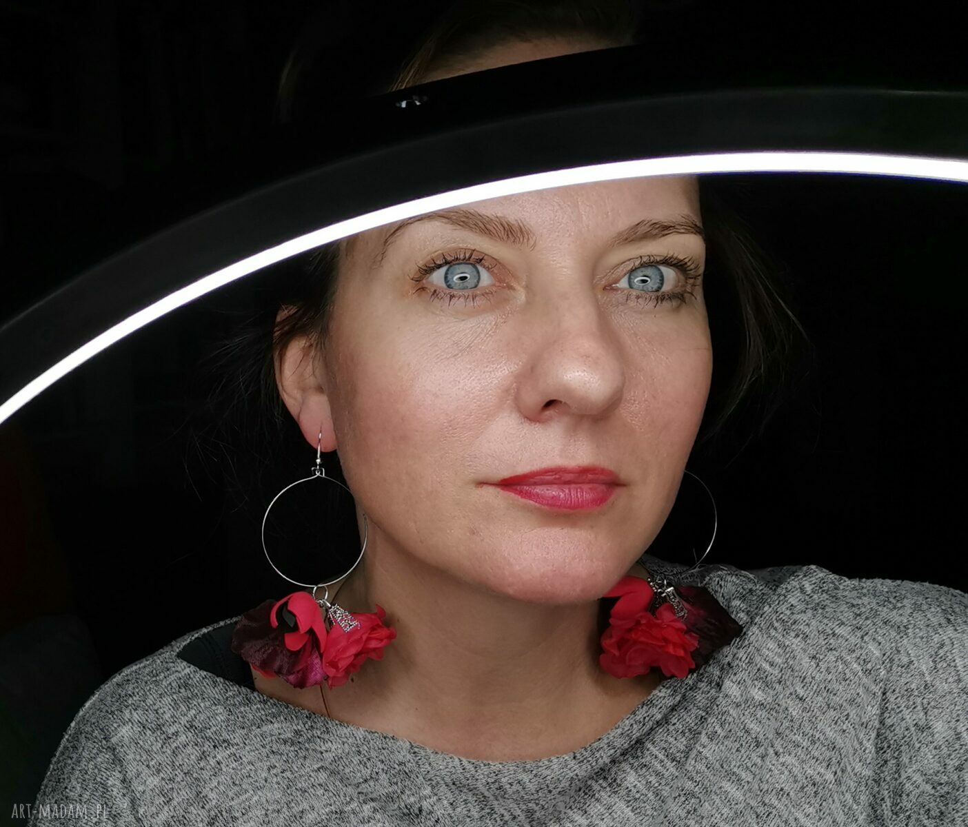 Kolczyki kwiatowe koła boho - lekkie, długie na ślub i letnie stylizacje