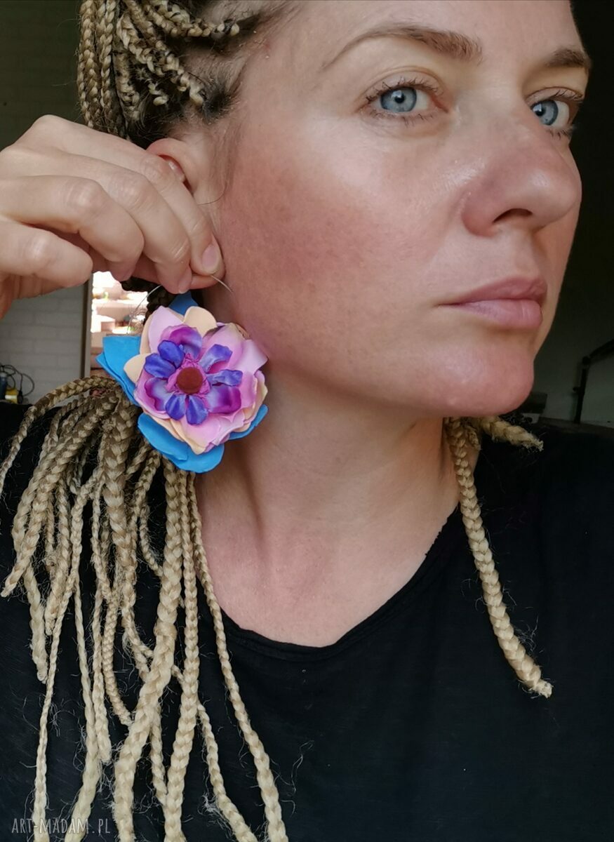 Klipsy kwiatowe lekkie w stylu folk i boho - Box x1