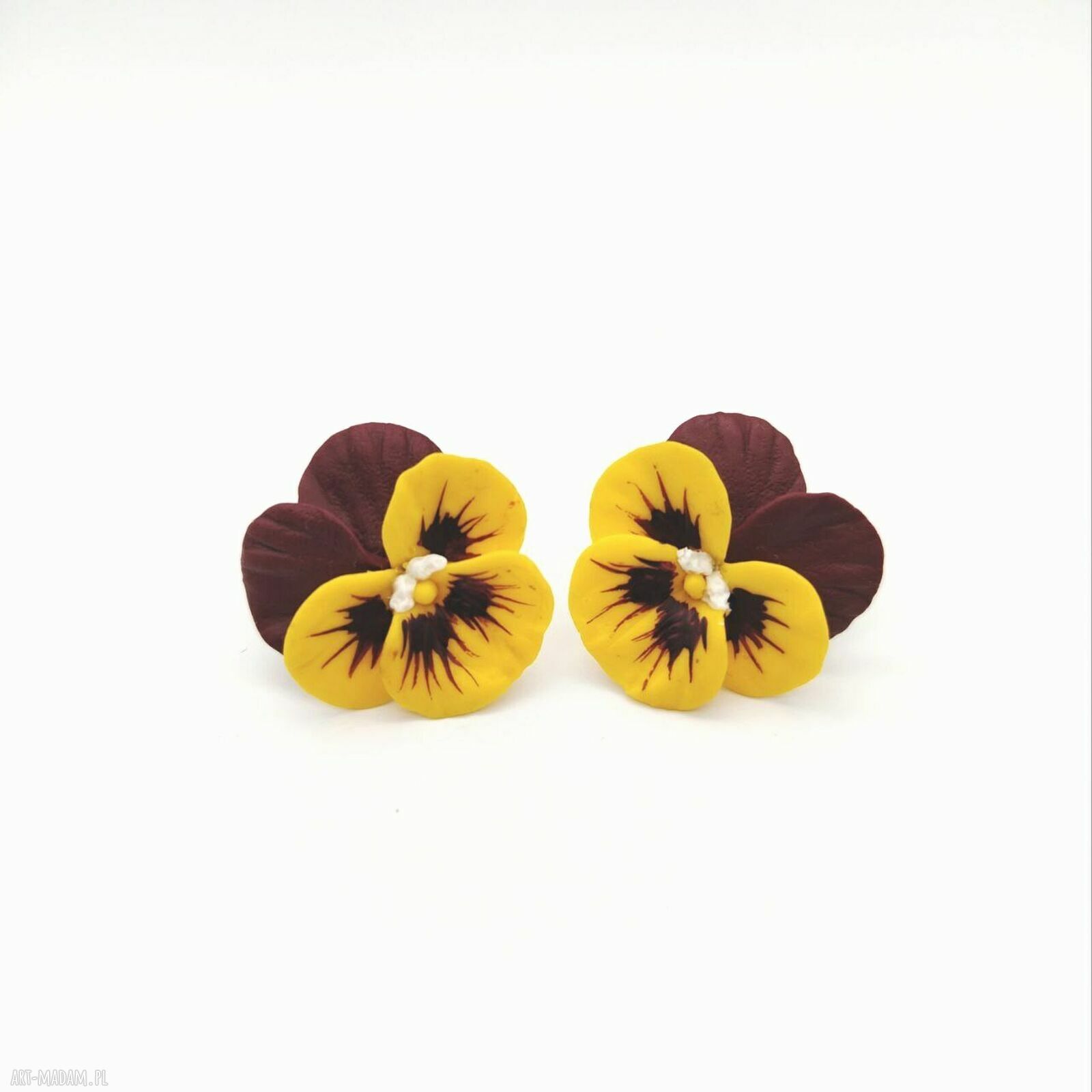 Kwiatowe sztyfty z antyalergicznej stali chirurgicznej - delikatna biżuteria handmade