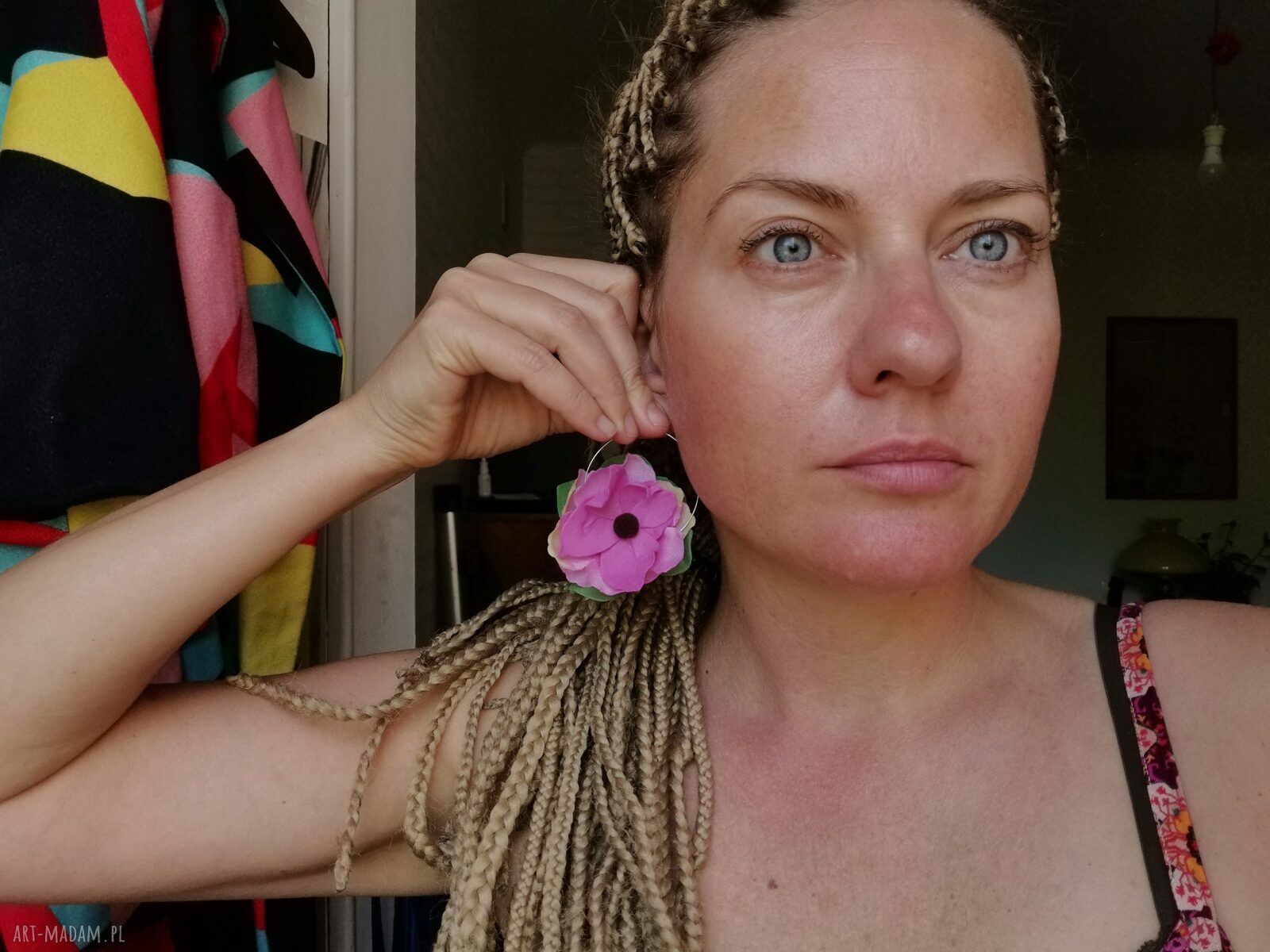 Klipsy kwiatowe lekkie Boho - Box x1