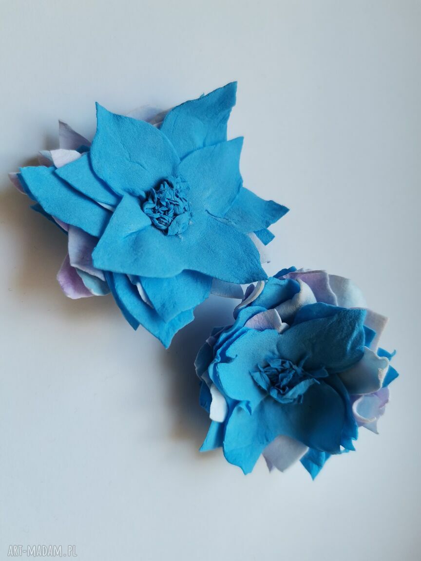 Klipsy kwiatowe lekkie etno boho - handmade (Box x1)