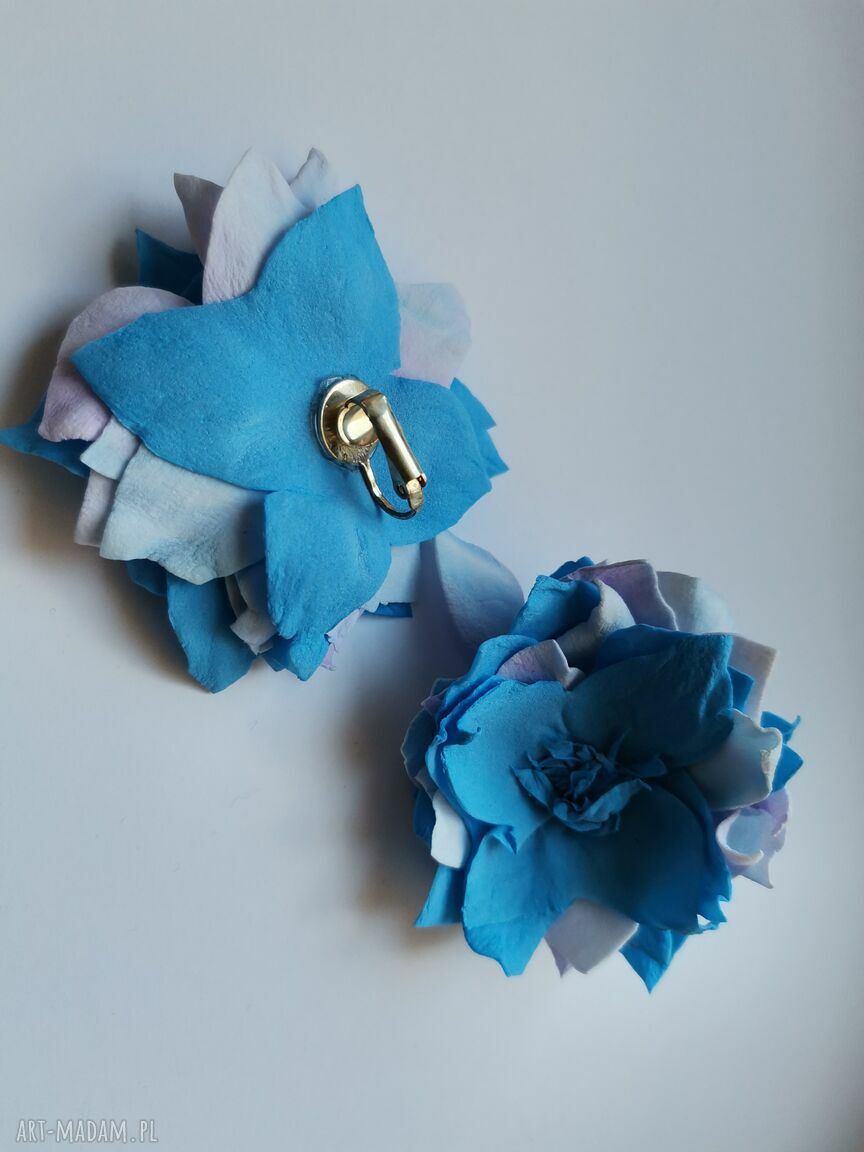Klipsy kwiatowe lekkie etno boho - handmade (Box x1)