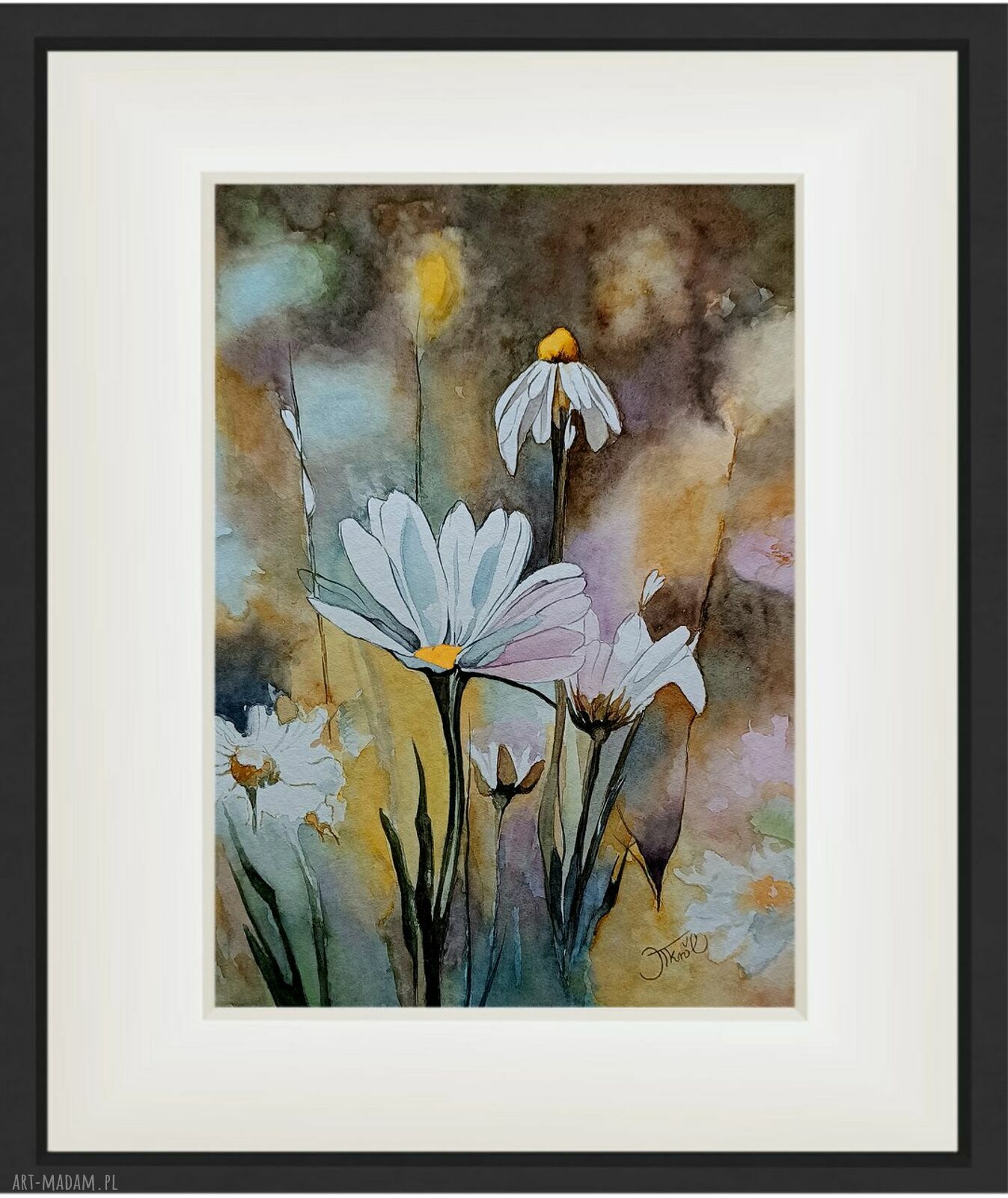 Kwiatowe Symphony - oryginalna akwarela 24x32 cm od JoannaTKrol