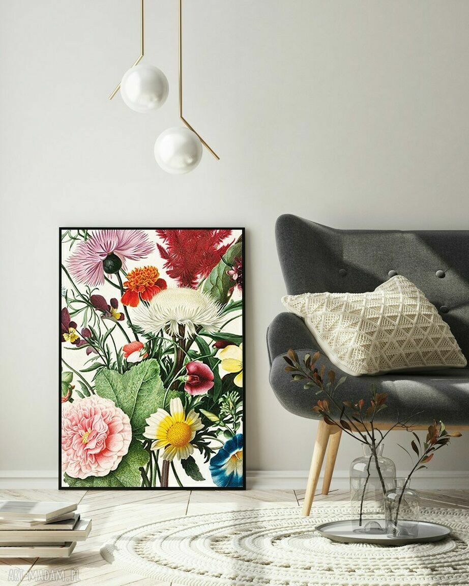Plakat botaniczny "Kwiatowy kadr" 50x70 cm