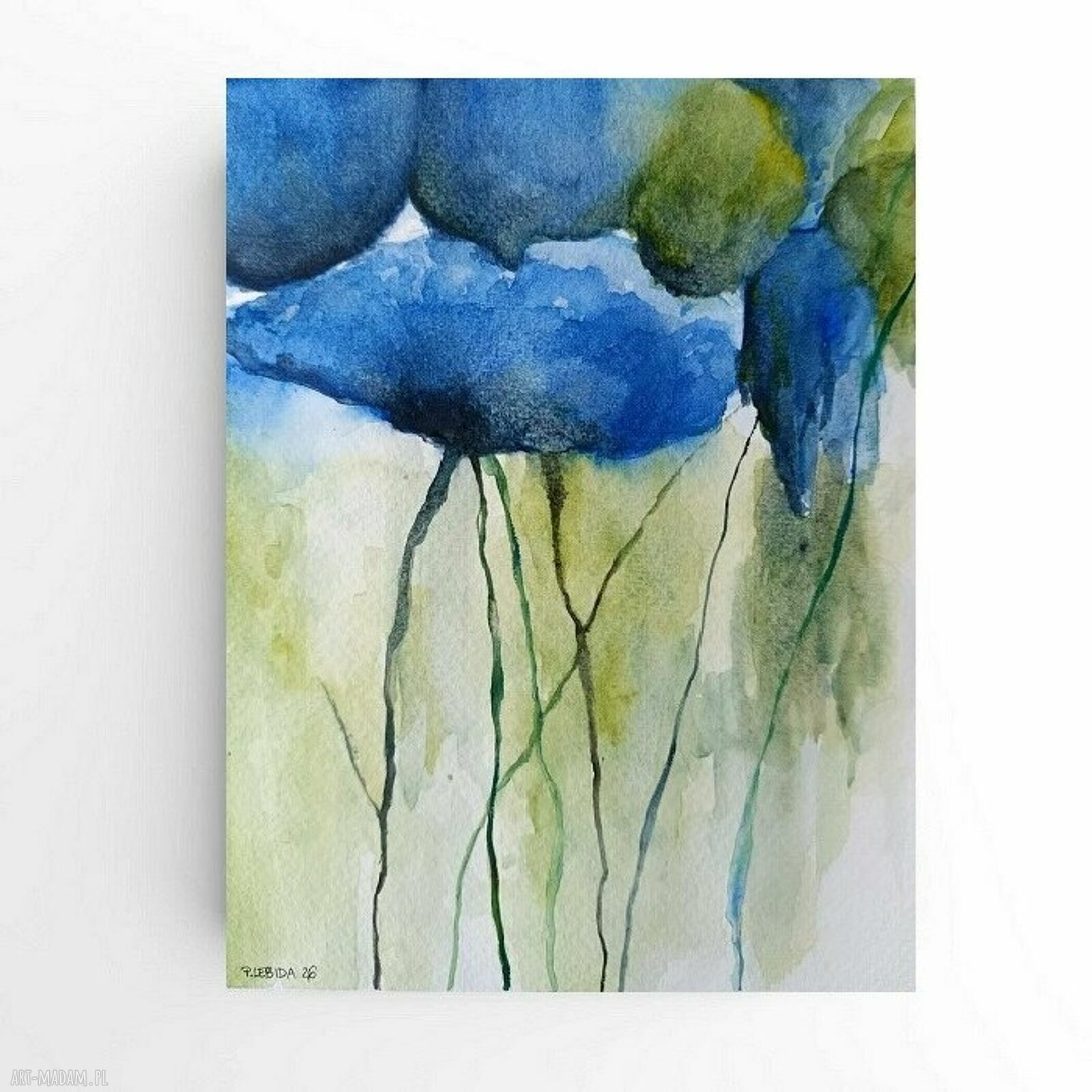 KWIATY 2 - oryginalna akwarela 24/18 cm bez oprawy