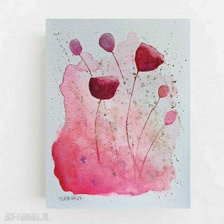 Kwiaty - akwarela 18 x 13,5 cm