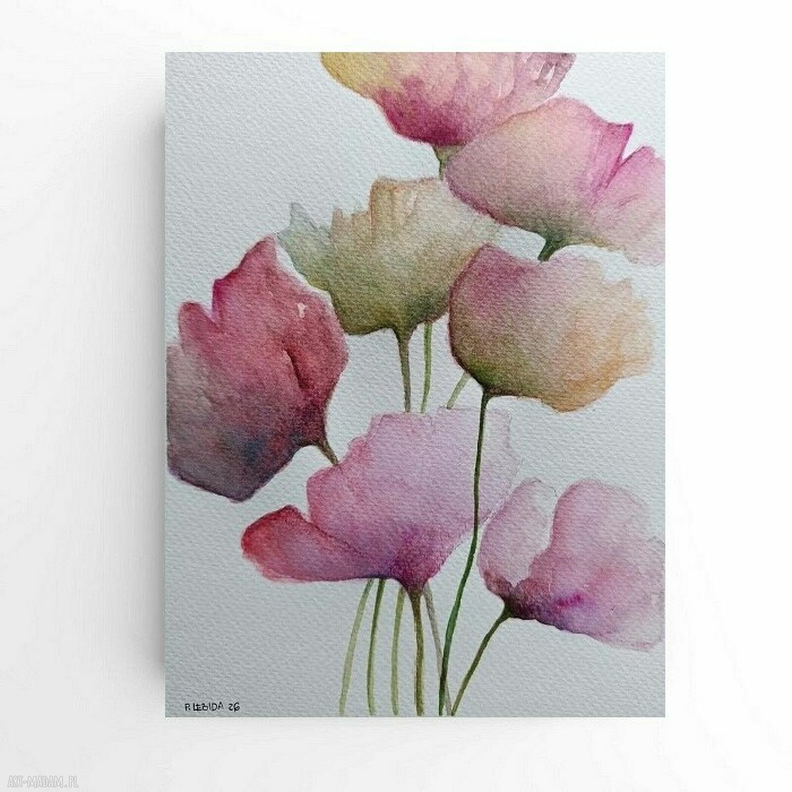 Akwarela Kwiaty 24x18 cm - Paulina Lebida