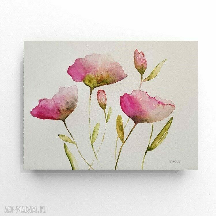 Kwiaty - akwarela formatu 24/32 cm Paulina Lebida