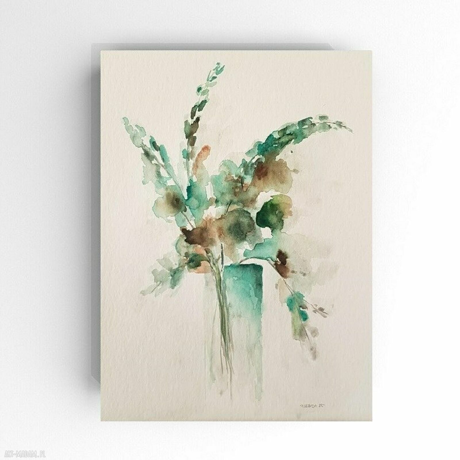 Kwiaty - obraz akwarelowy 32 x 24 cm