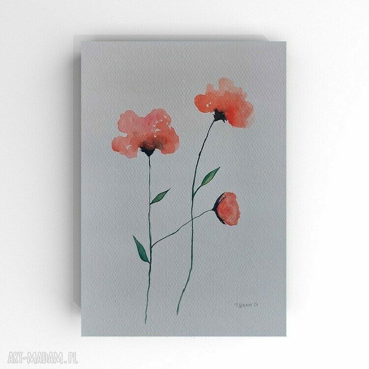 Kwiaty - akwarela formatu A4 Paulina Lebida