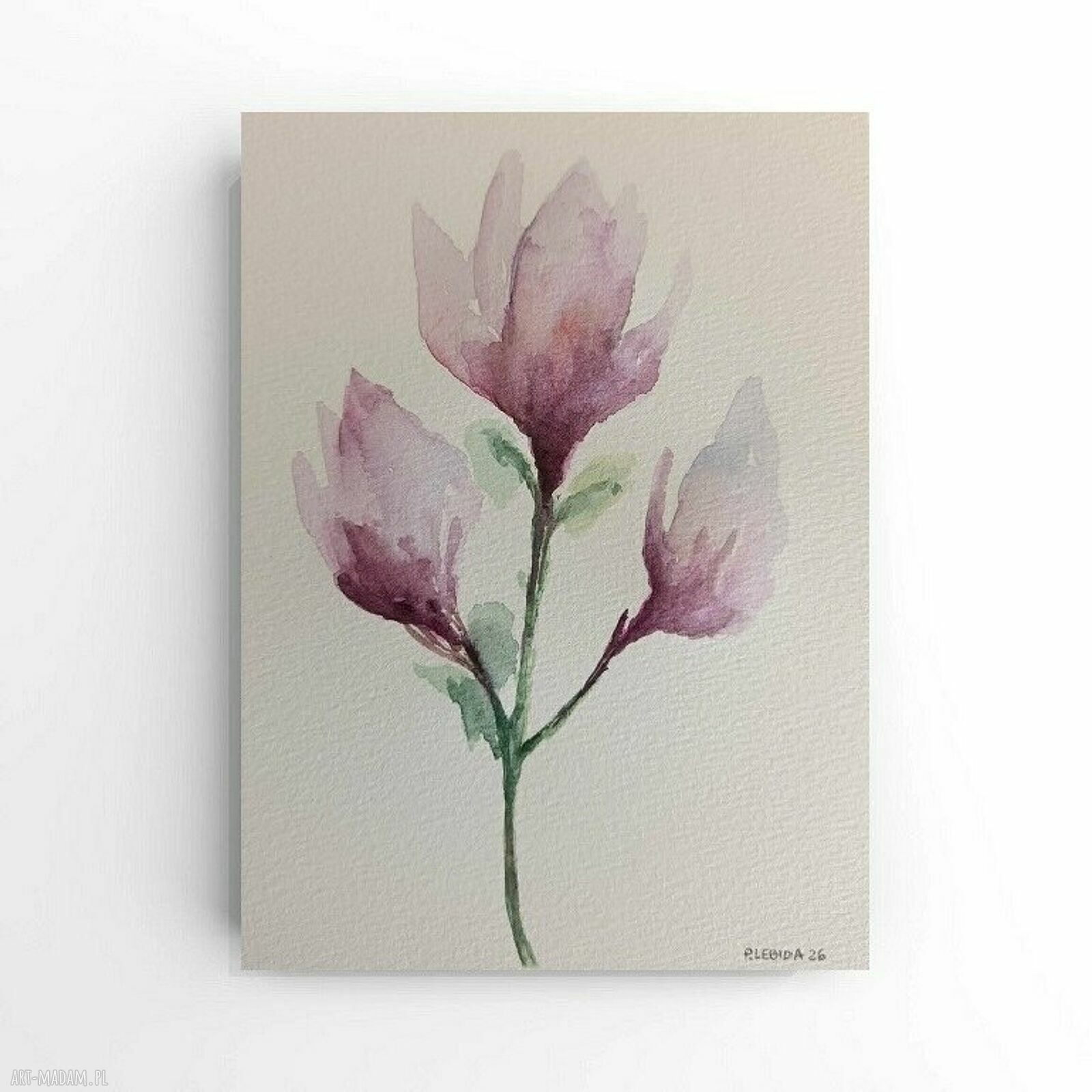Kwiaty - akwarela formatu A5 Paulina Lebida