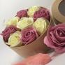 unikatowe kosmetyczki kwiaty box flowers with soap 9 roses