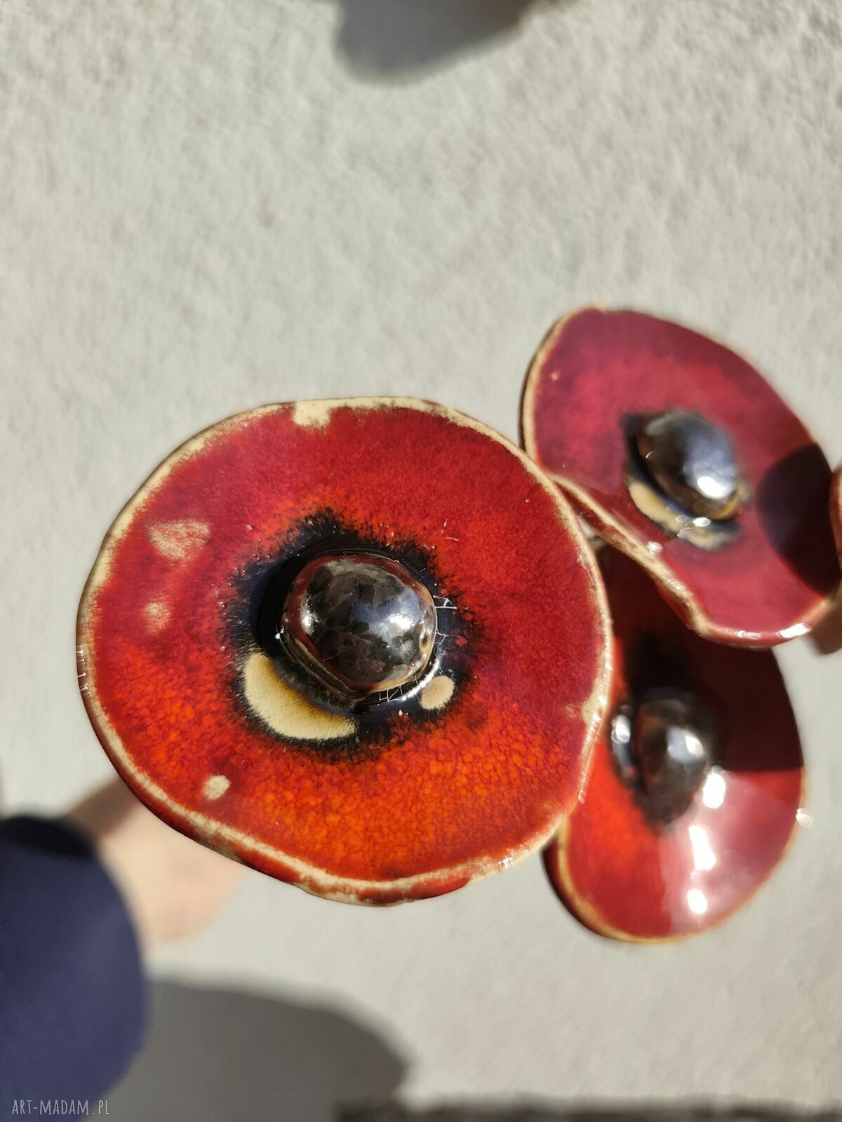 Kwiaty ceramiczne 5 szt - urocza ozdoba na balkon i do wazonu