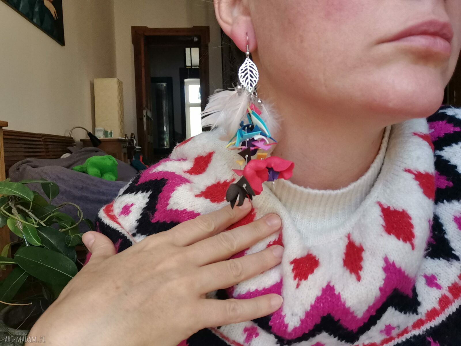 Kolczyki kwiaty lekkie Frida - Ruda Klara