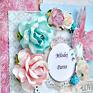 różowe scrapbooking kartki kartka kwiaty dla młodych