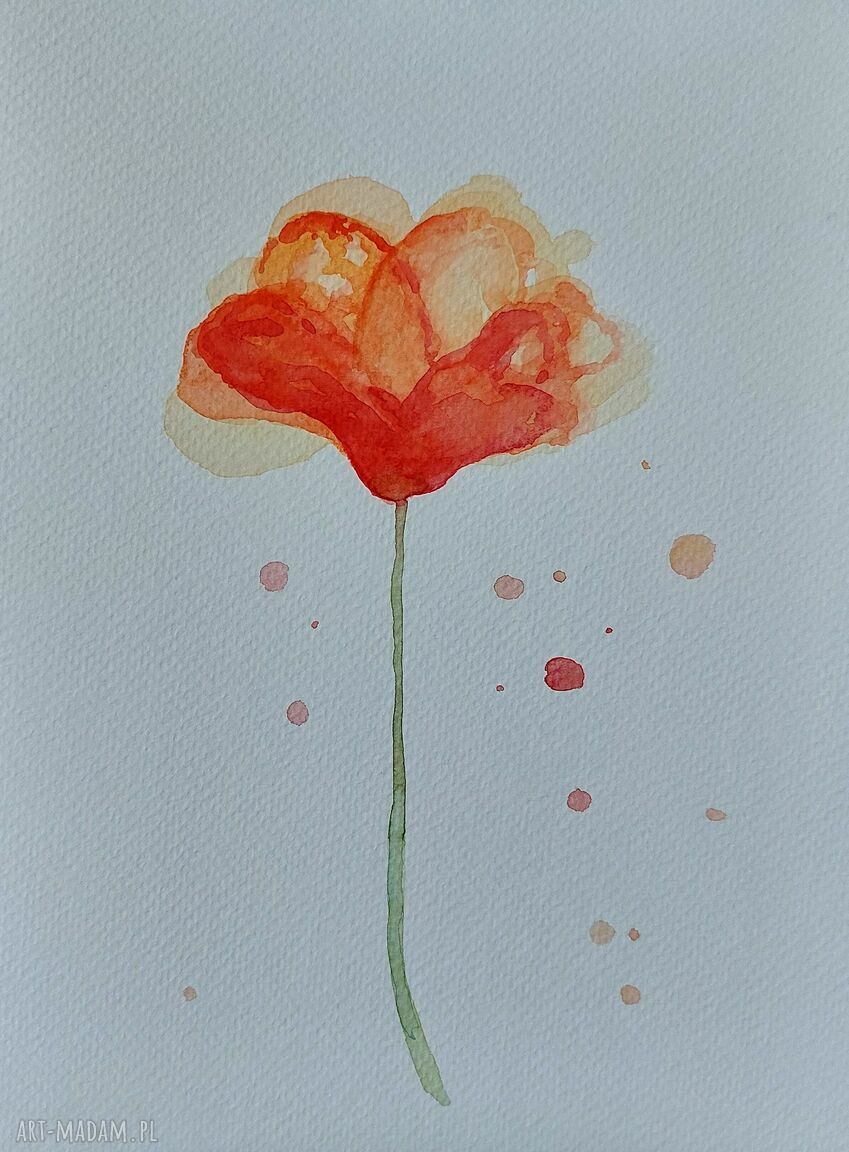 Kwiaty - komplet dwóch akwarel 18 x 24 cm