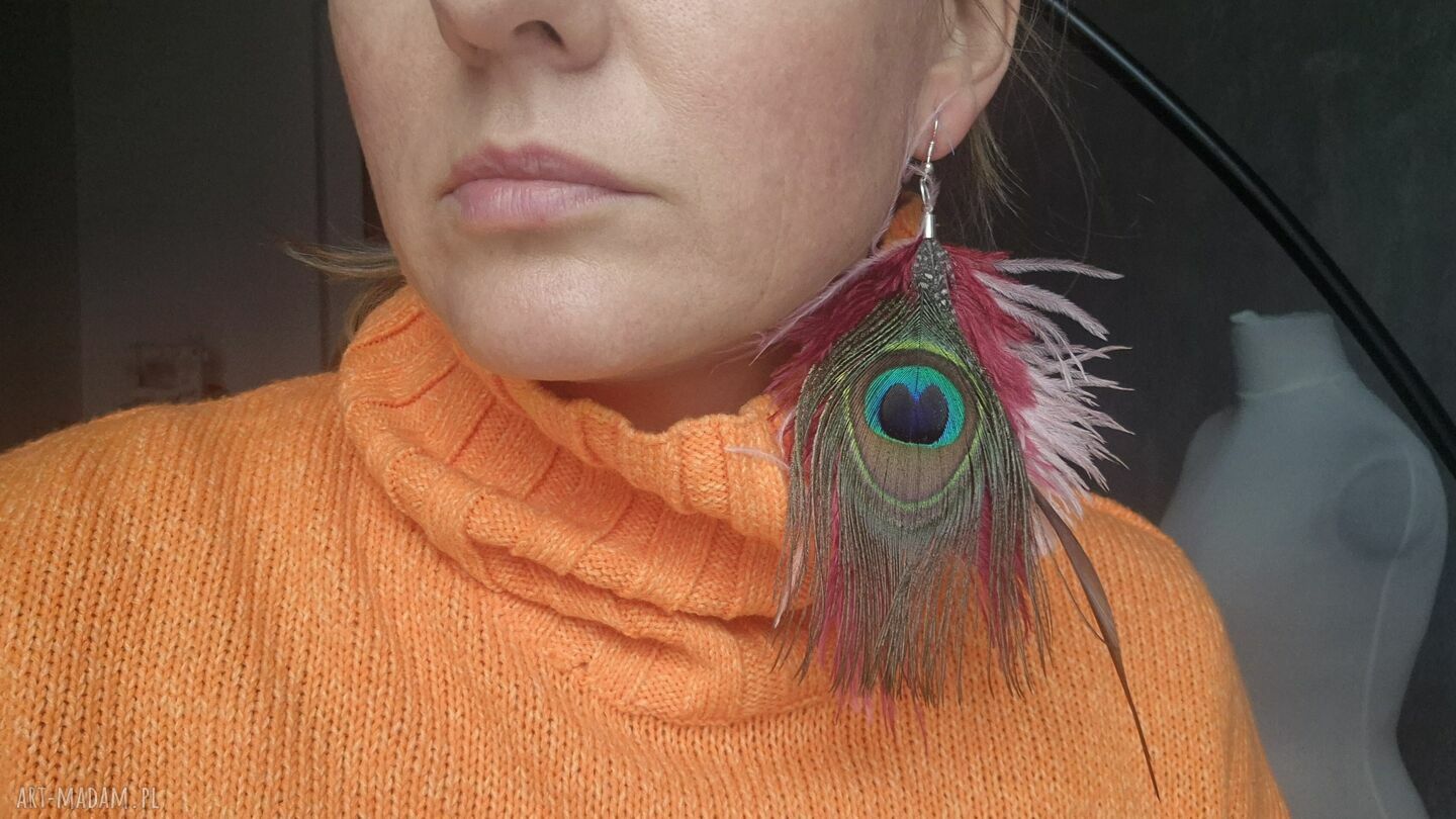Kolczyki kwiaty leciutkie boho - Ruda Klara