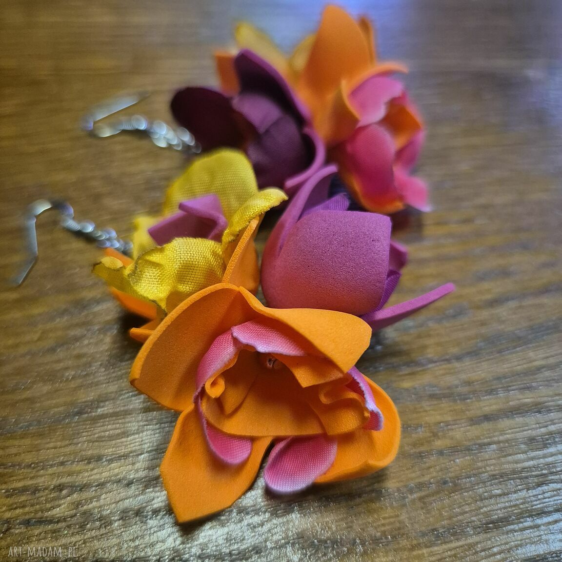 Kolczyki kwiaty lekkie i kolorowe Boho - Box x1