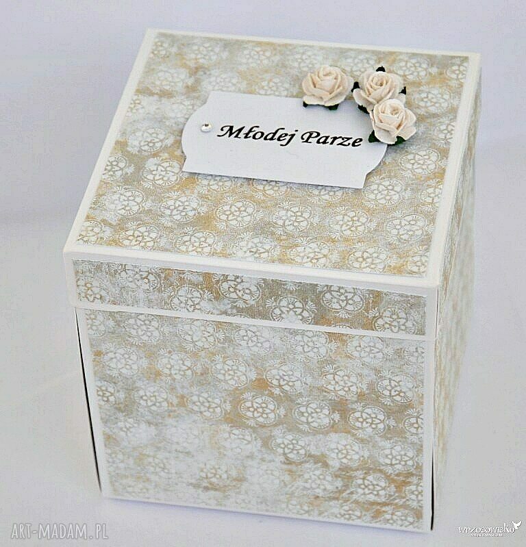 Exploding box ślubny ślub prezent kwiaty nietypowa forma kartki