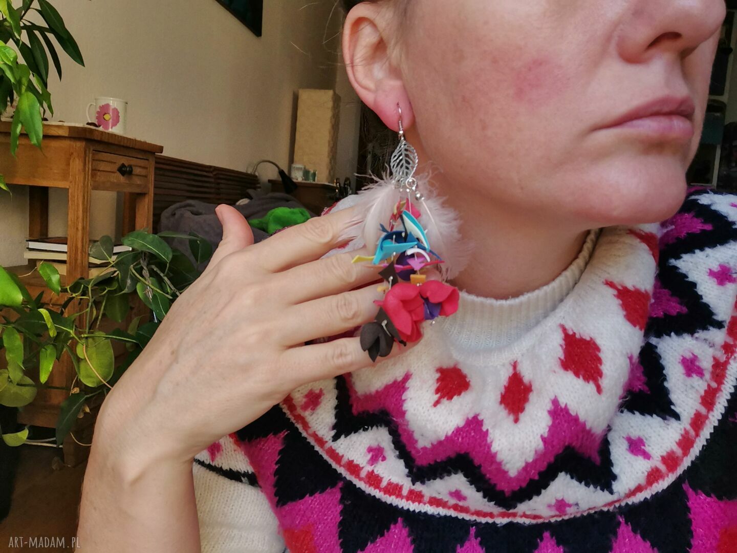 Kolczyki kwiaty lekkie Frida - Ruda Klara