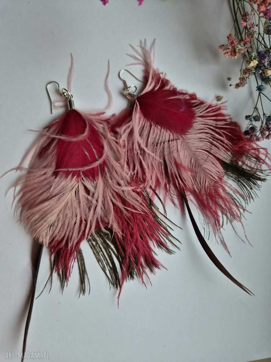 Kolczyki kwiaty leciutkie boho - Ruda Klara