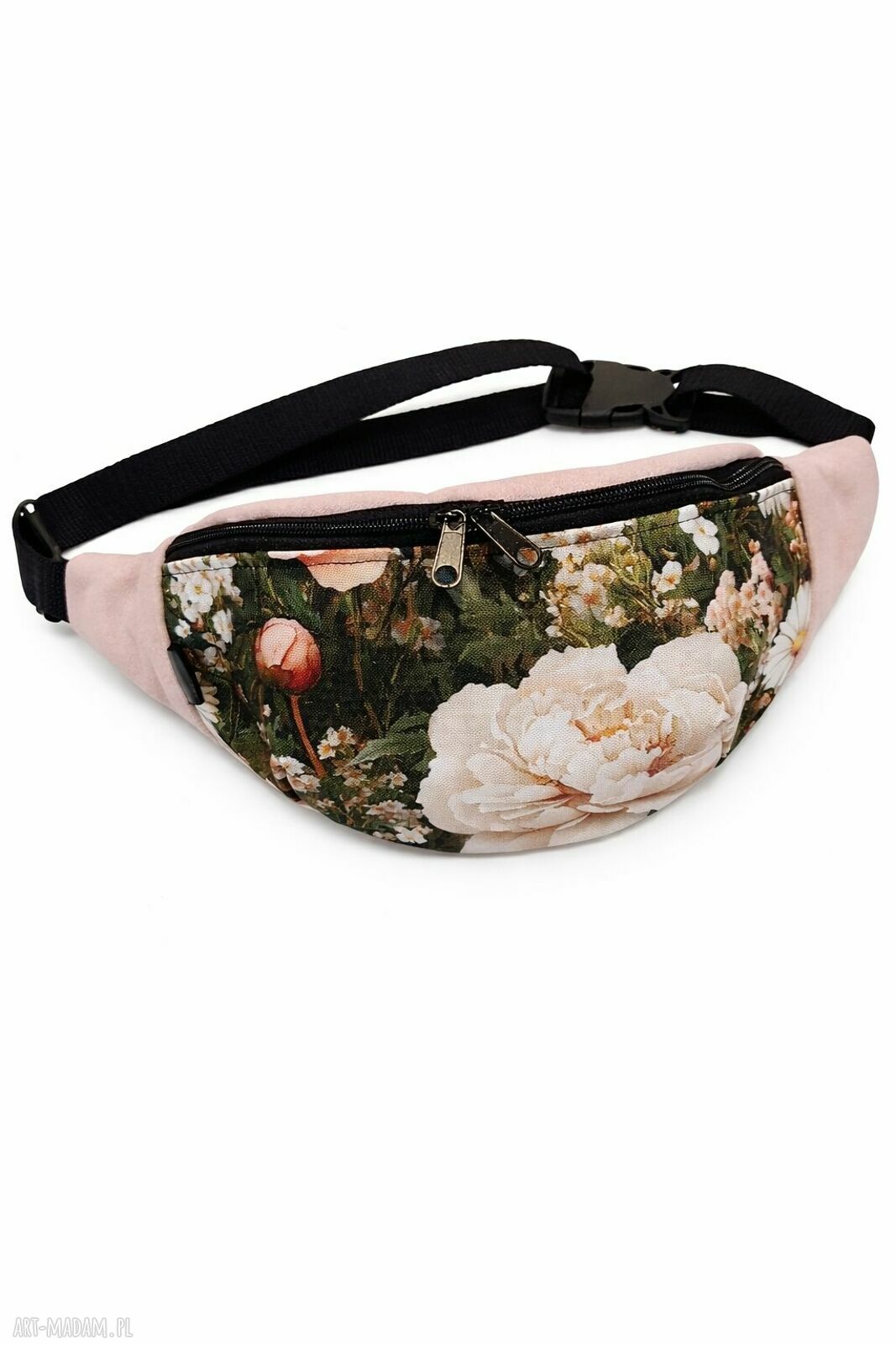 Nerka kwiaty - wiosenna saszetka handmade na pas i przez ramię