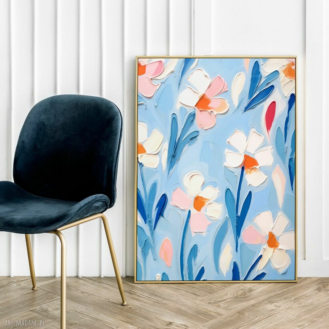 Plakat Kwiaty - kolorowa grafika 40x50 cm do salonu