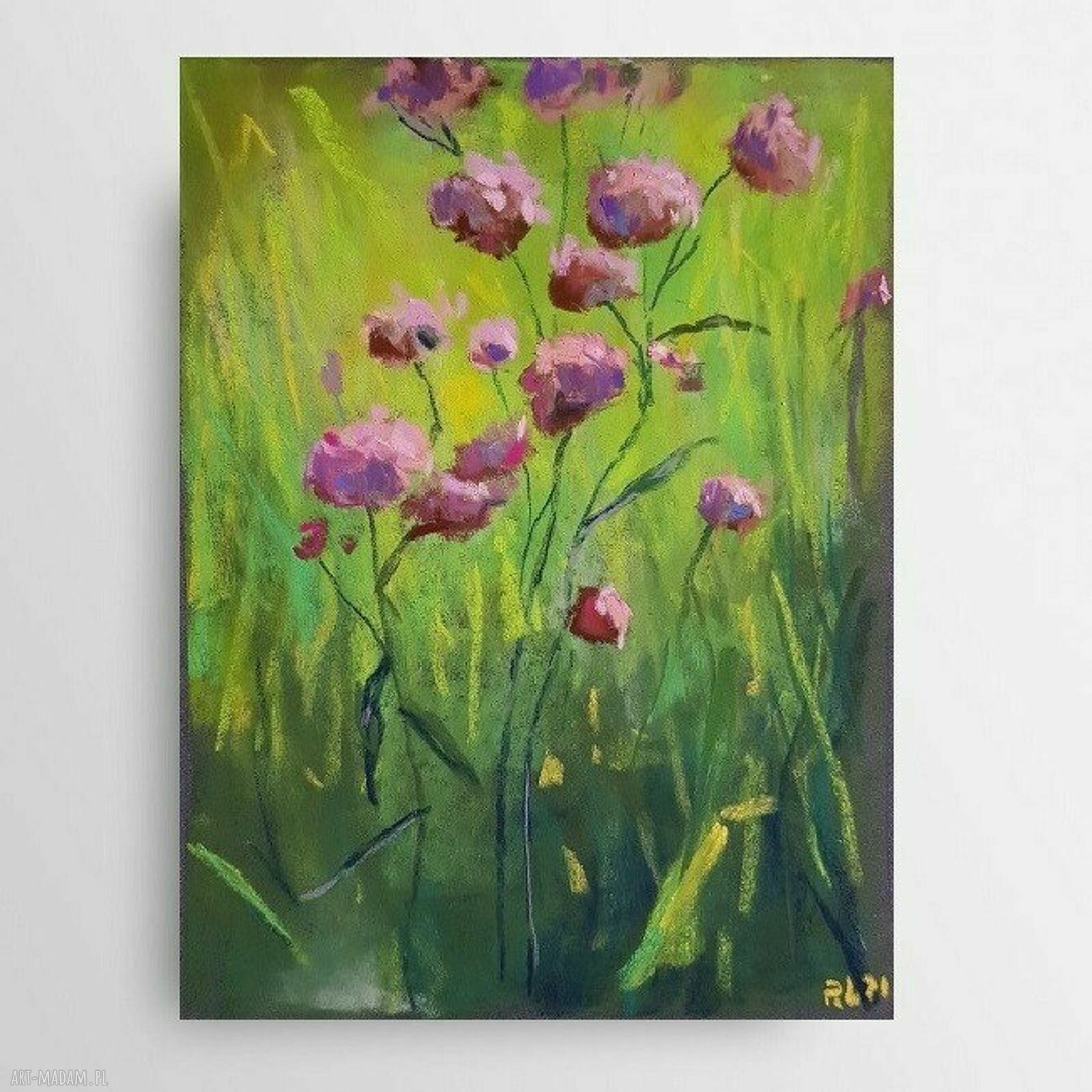 Kwiaty - ręcznie rysowane pastele suche 18 x 24 cm