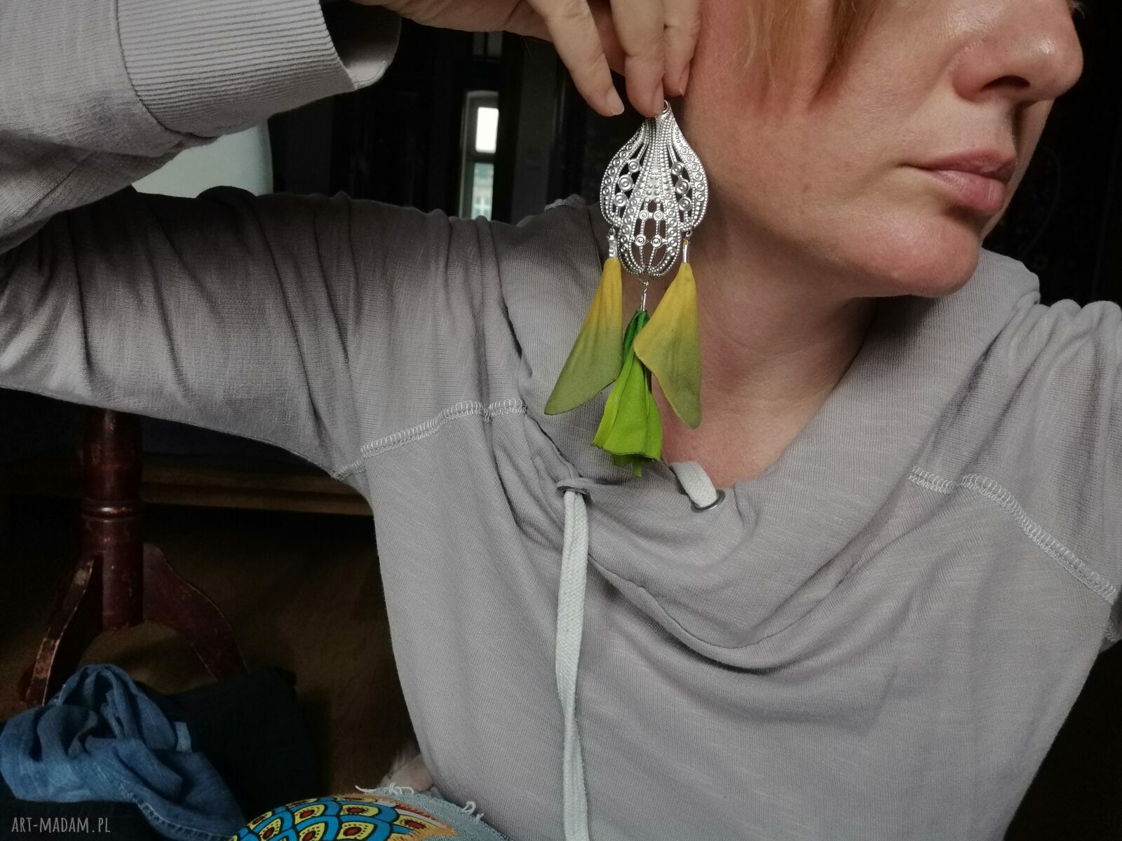 Kolczyki Kwiaty Boho - lekkie i duże oversize