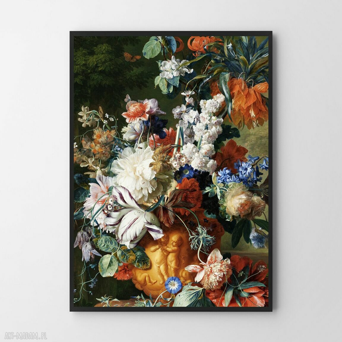 Kwiaty vintage - plakat 40x50 cm do sypialni i salonu